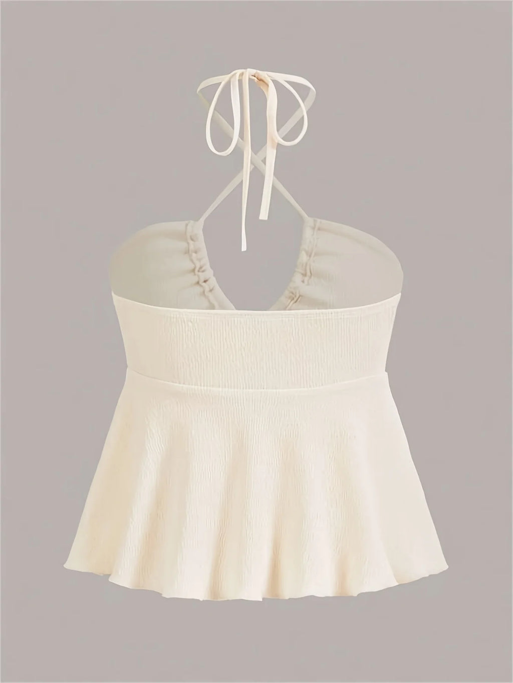 Cross-Tie Backless Halter Top, Summer Sexy Top, Women's Clothing