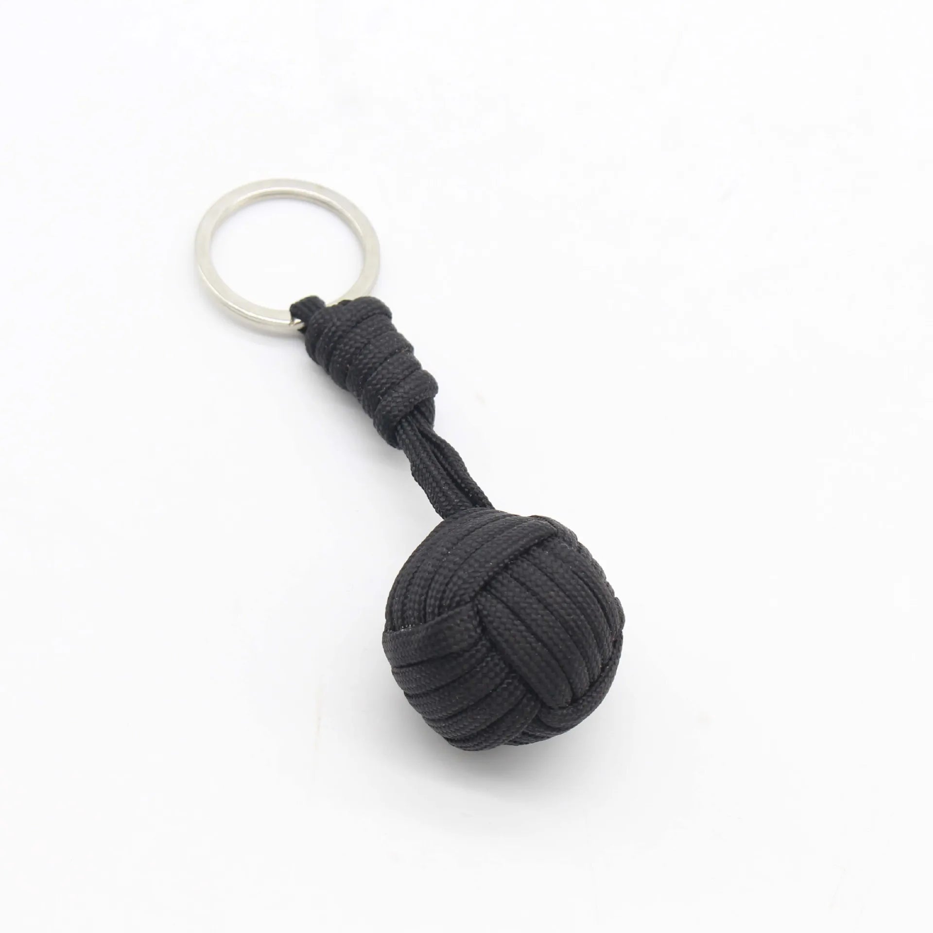 Militar Parachute Woven Rope Ball Portable Chaveiro Lanyard Key Ring Monkey Fist Key Chains, Outdoors Survival Tool Jewelry