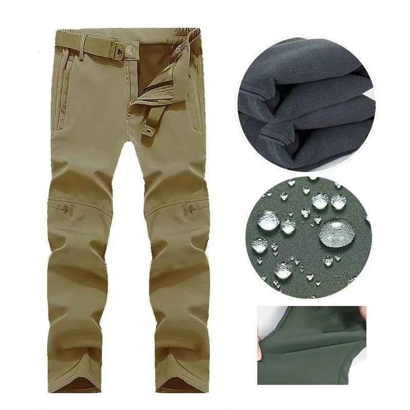 Winter Autumn Tactical Jackets Elastic Men Fleece Waterproof Suits Fishing Warm Hiking Camping Tracksuits Set Hood Coat S-5XL
