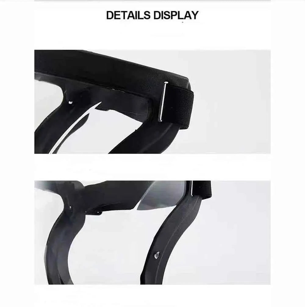 Transpelarent Full Face Shield Mask Head Protective Cover Eye Safety Glasses Kitchen Tools Screen Visitors Dust WindProof Anti-F