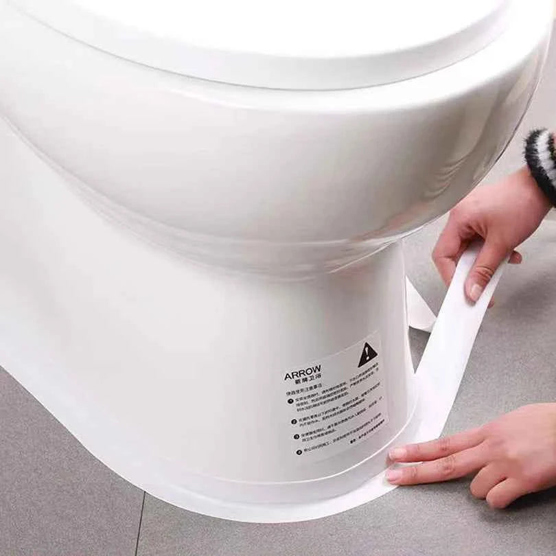 1 roll of waterproof and mold proof toilet sealing strip, kitchen bathroom self-adhesive sealing tape, bathroom waterproof tape