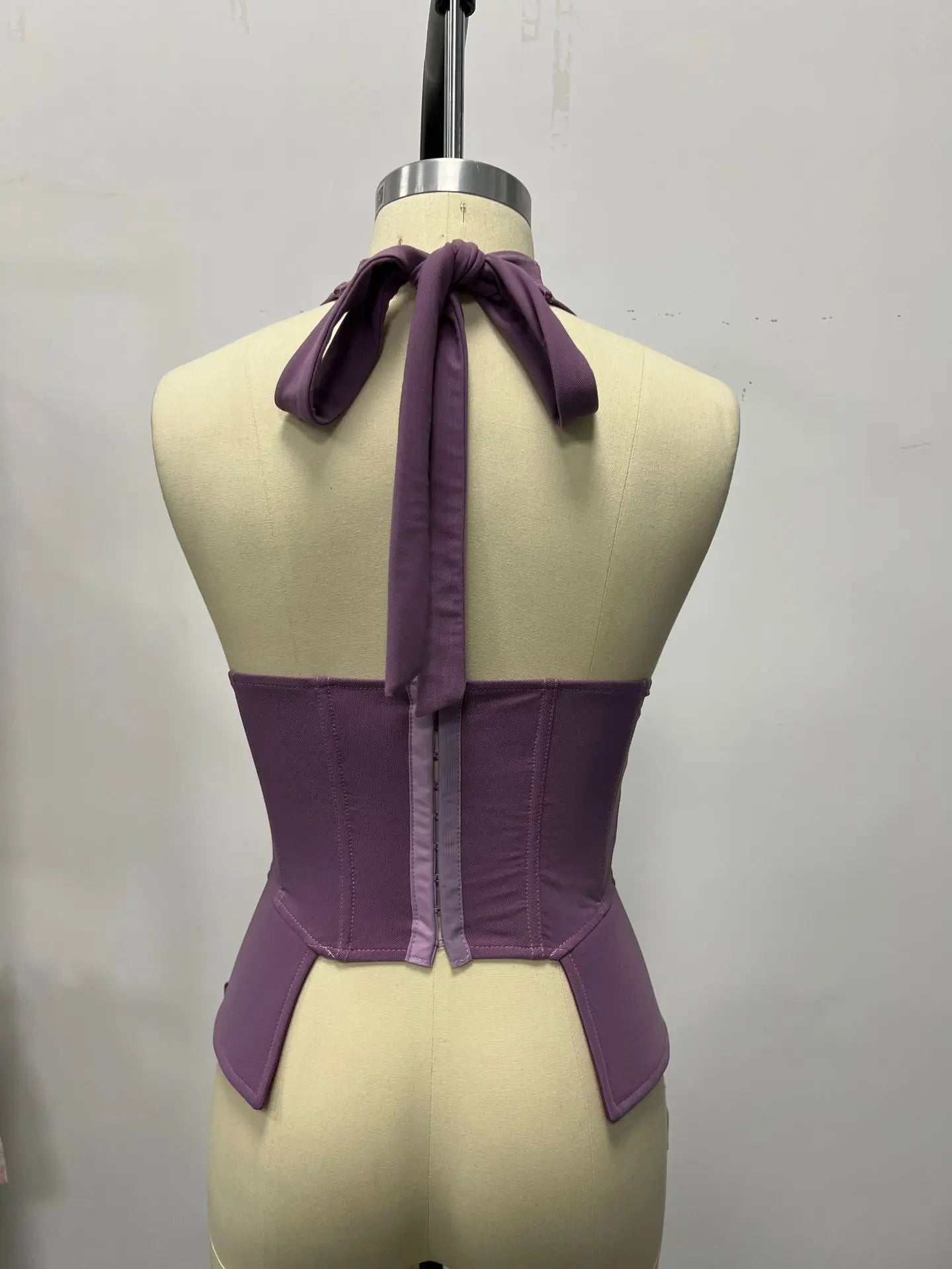 SINGREINY Celebrity Style Halter Corset Sexy Top Female Lace Up Backless Sensual Tank Top Fashion Rivet Mesh Tummy Control Camis