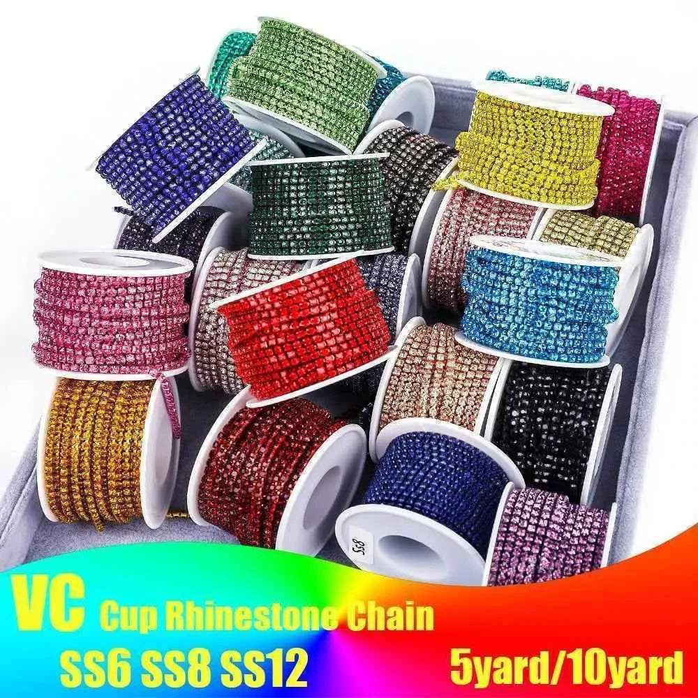 All Color Claw Chain Electrophoresi Rhinestones Trim Stone Gold Diamond Strass Decorative Applique Crystal Trimmings For Dresses