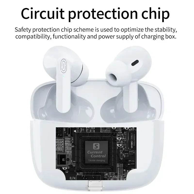 TWS Wireless Bluetooth Earbuds – Touch Control, Mic