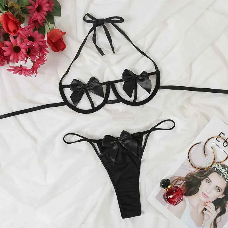 victoria’s secret woman Sexy Push Up Bikini Set Lace Lingerie V-Neck Bra Thong Garter Bathing Suit Summer Beach Bikini Swimsuit