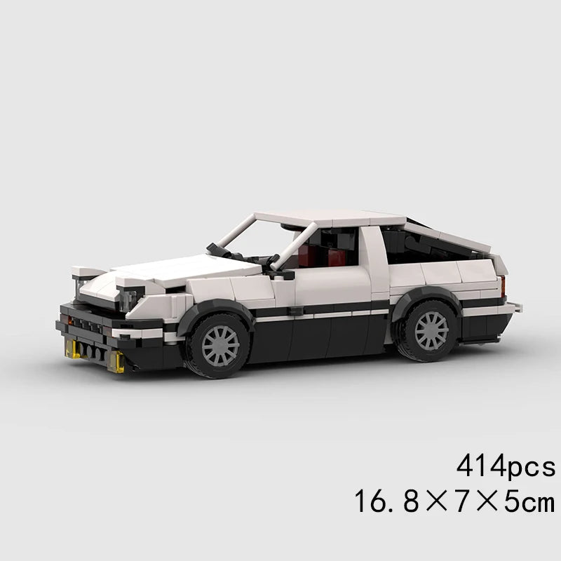 MOC Car Speed RX7 AE86 Chiron R8 Creative Racing Vehicle Model Building Block Super Race brick City Rally Sport Toy Technical