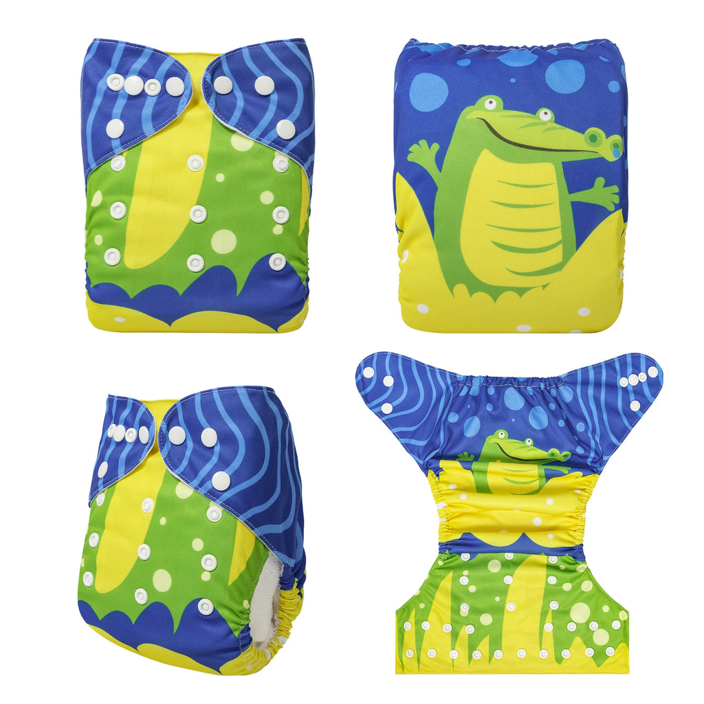 U Pick ALVABABY Digital Position Baby Cloth Diaper Reusable Baby Cloth Nappy with 1pc Microfiber Insert