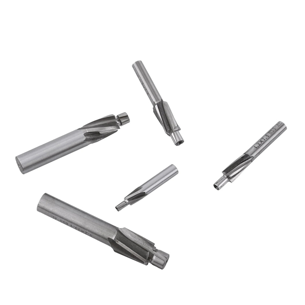 5pcs Countersink End Mill Cutter Slot Drill Bits Tool M3 M4 M5 M6 M8 Drill Milling Bits