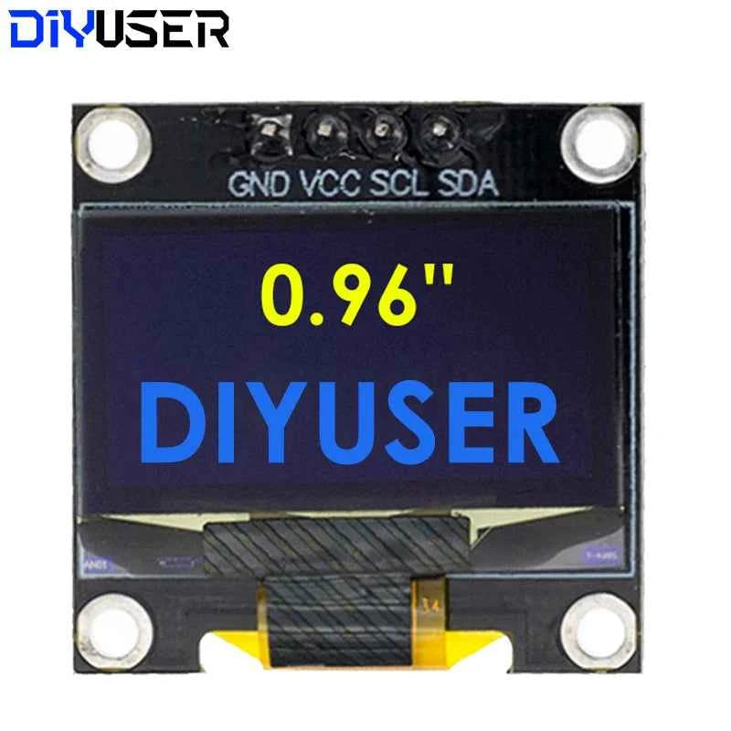 0.96 Inch OLED Display Module I2C IIC Serial White Screen 128x64 SSD1306 Driver Board Compatible with Arduino ESP32 STM32