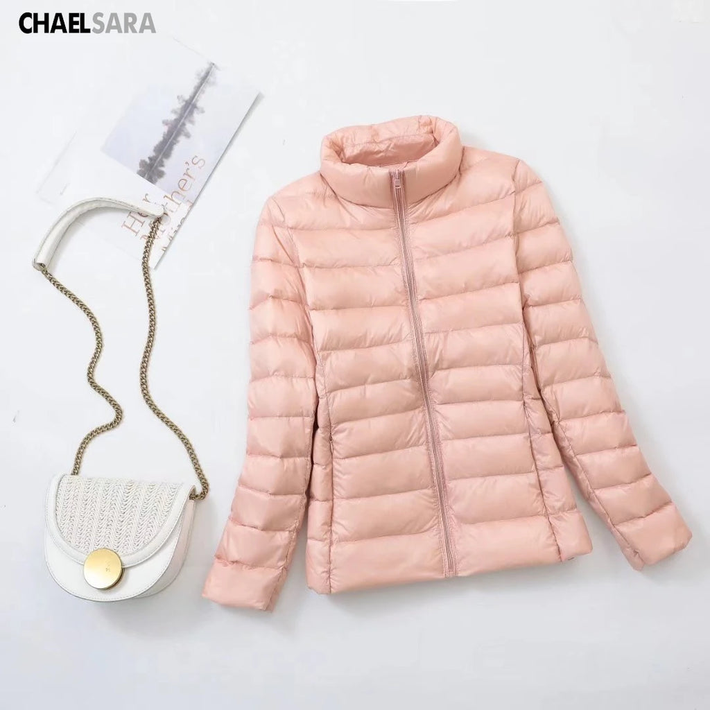 Ultra Light White Duck Down Jacket for Women, Warm Coat for Lady, Female Hooded Parka, Plus Size, 7XL, Autumn and Winter 2024