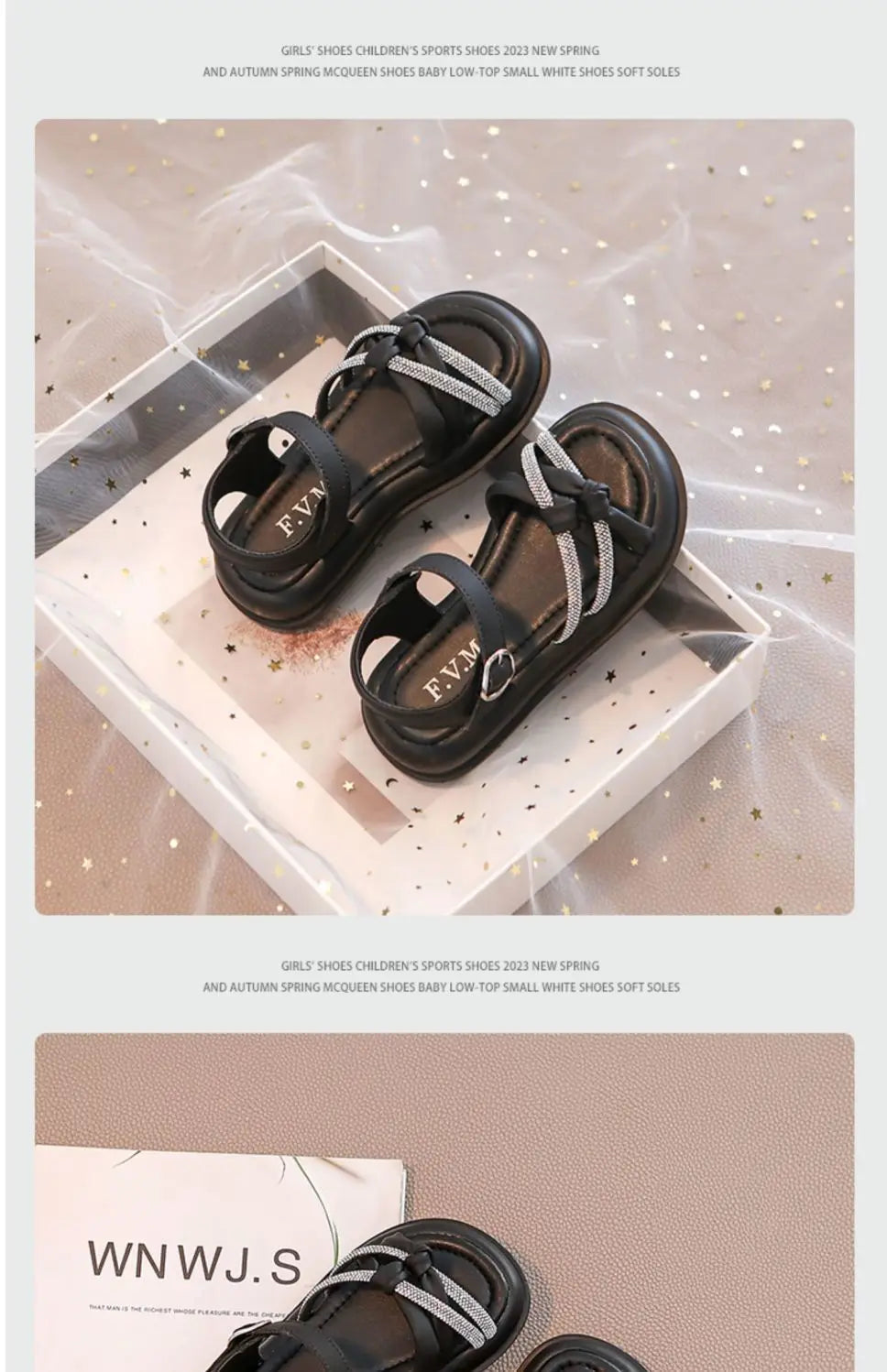 2026Summer Princess Girls Sandals Summer Children Beach Shoes Girls Open-toed Sandals Soft PU Leather Flat Kids Sandals For Girl