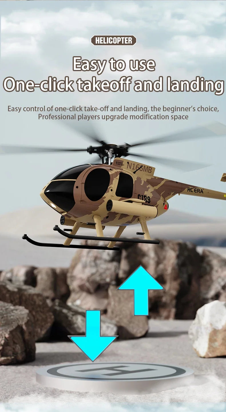 MD500 RC Helicopter 1:28 C189 Brushless Dual-motor Remote Control Model 6-Axis Gyro Aircraft Multifunctional Flying Machine Toy