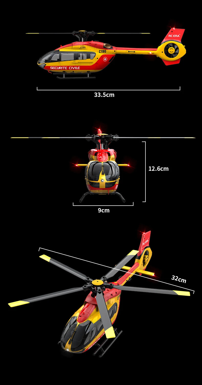 MD500 RC Helicopter 1:28 C189 Brushless Dual-motor Remote Control Model 6-Axis Gyro Aircraft Multifunctional Flying Machine Toy