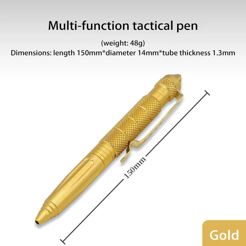 Tactical Pen Self Defense Multifunction Emergency Survival Tool Glass Breaker Tungsten Steel Writing Pen Outdoor Rescue Escape