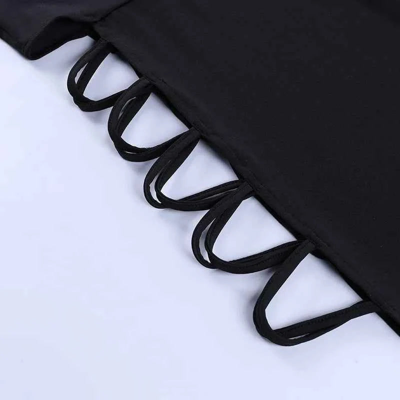 New Elegant Black Sleeveless Bandage Sexy Dress for Women Club Party Backless Tank Dresses Skinny Fashion Summer