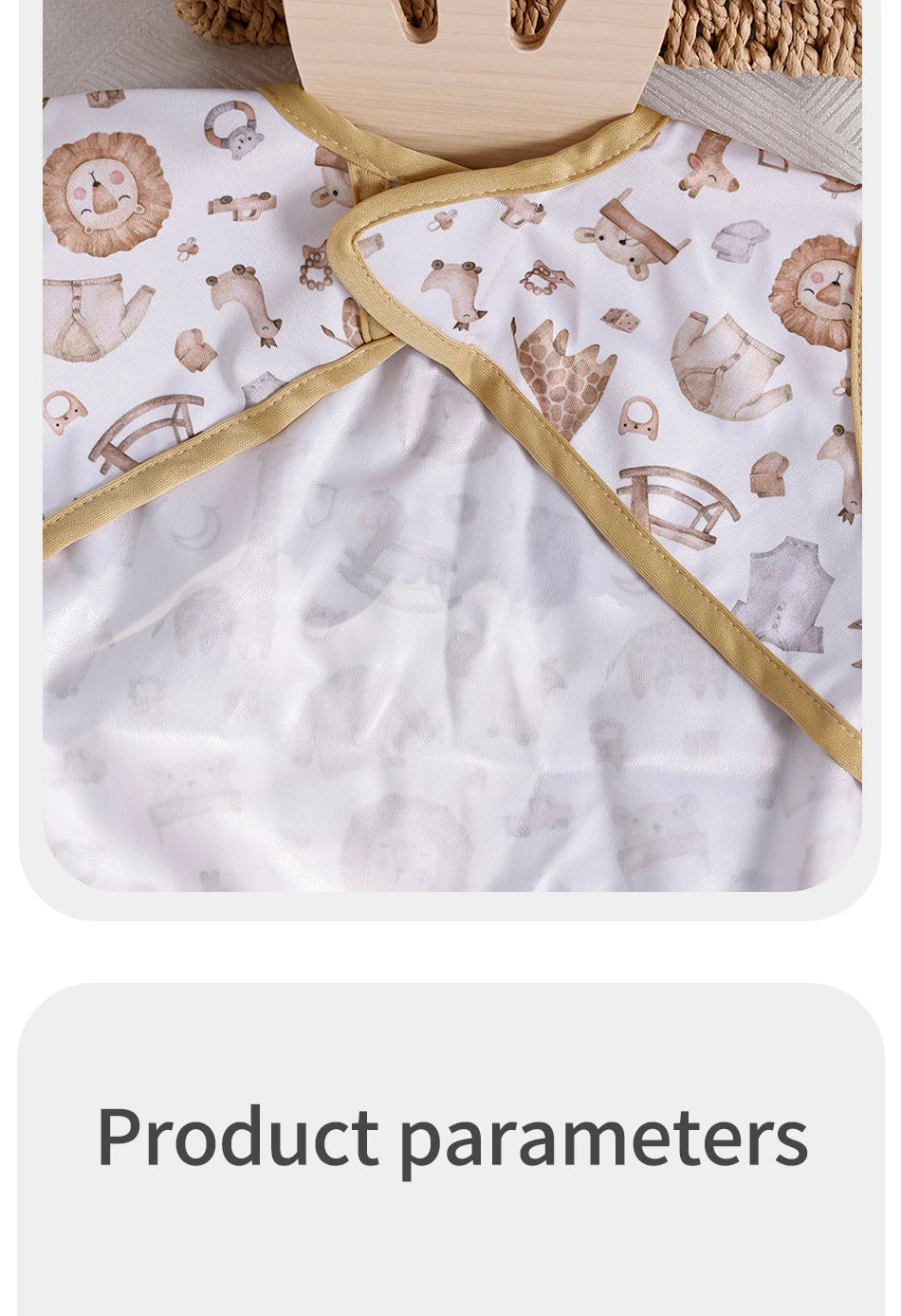 Elinfant waterproof magic tape baby feeding bibs, multifunctional breathable baby saliva towel burp cloth