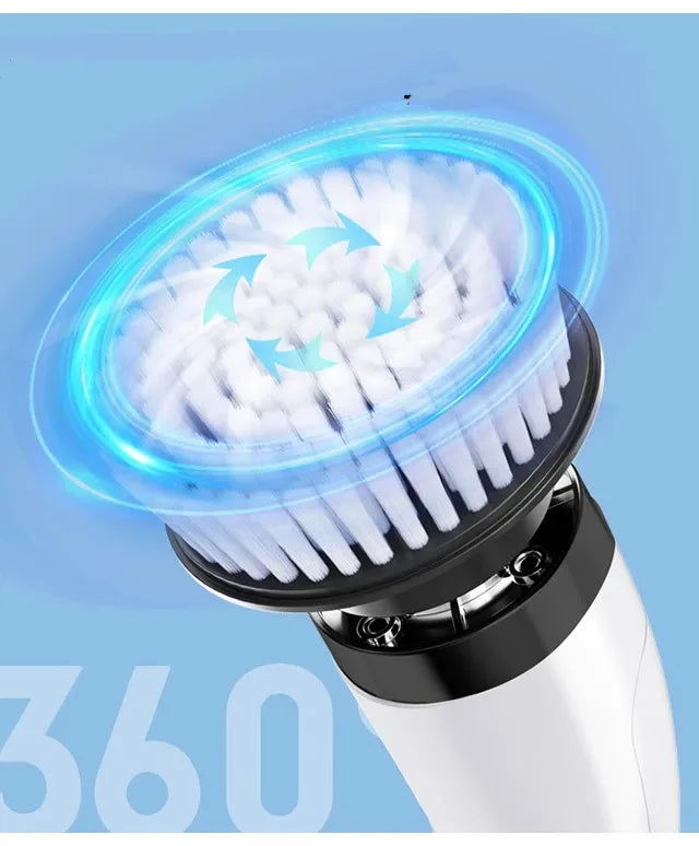 Electric Cleaning Brush Electric Spin Scrubber 7 in 1 Cleaning Tool For Kitchen/Bathroom/Living Room Household Hair Brushes