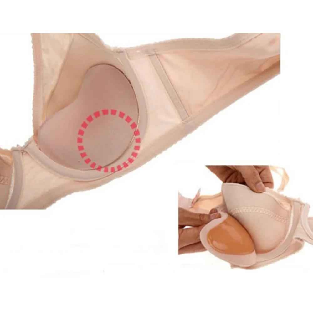 1Pair Chest Push Up Sticky Bra Thicker Sponge Bra Pad Breast Lift Up Enhancer Silicone Removeable Inserts Swimsuit Invisible Bra