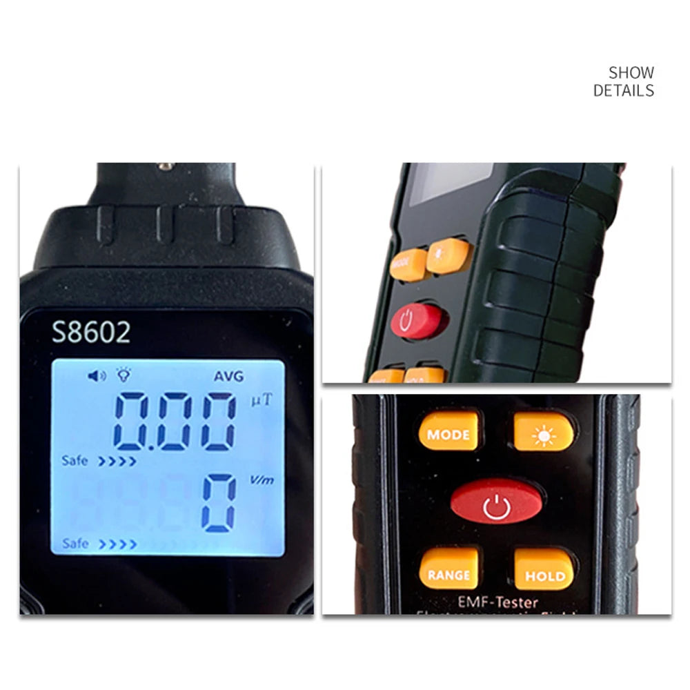 3-in-1 Digital Radiation Dosimeter Geiger Counter EMF Electromagnetic Radiation Radioactive Tester Person Dosimeter X-ray Radia