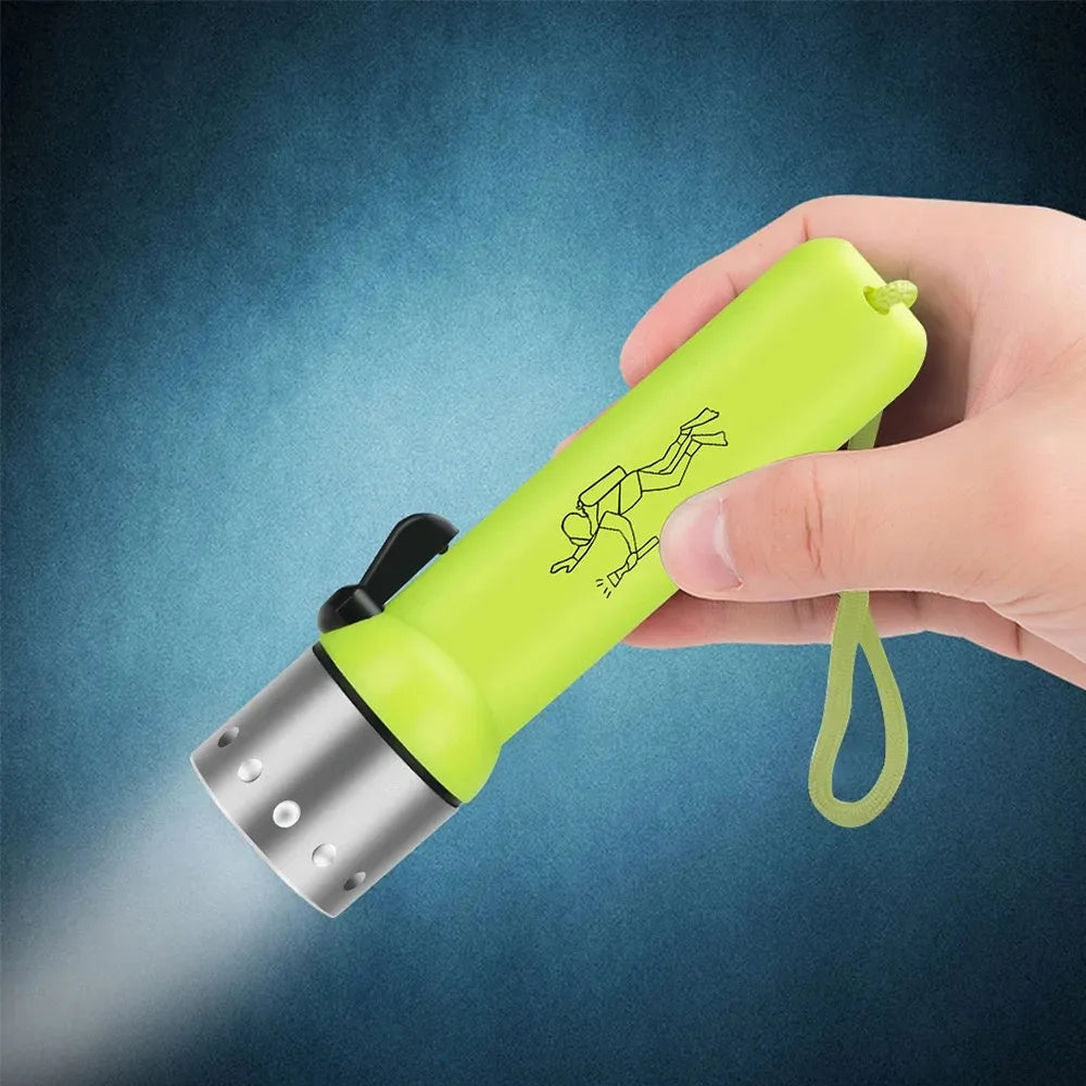 Powerful Super Bright Flashlight Diving Hunting High Lumen LED Outdoor Camping Light Waterproof Mini Portable Lighting Lantern