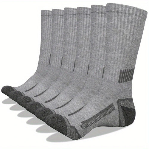 6 paires de chaussettes de sport pour homme, absorbantes, confortables et respirantes, adaptées à l'entraînement de basketball et à la course en extérieur