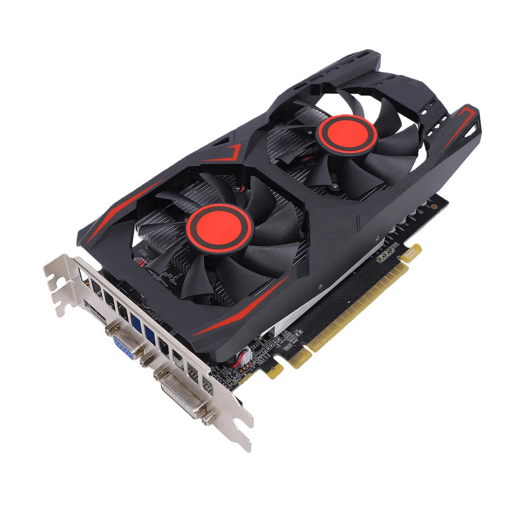 Graphics Card 6GB GDDR5 192BIT Double Fan PCIE 2.0 16X Slot Supports DVI VGA HD Multimedia Interface Gaming Video Card