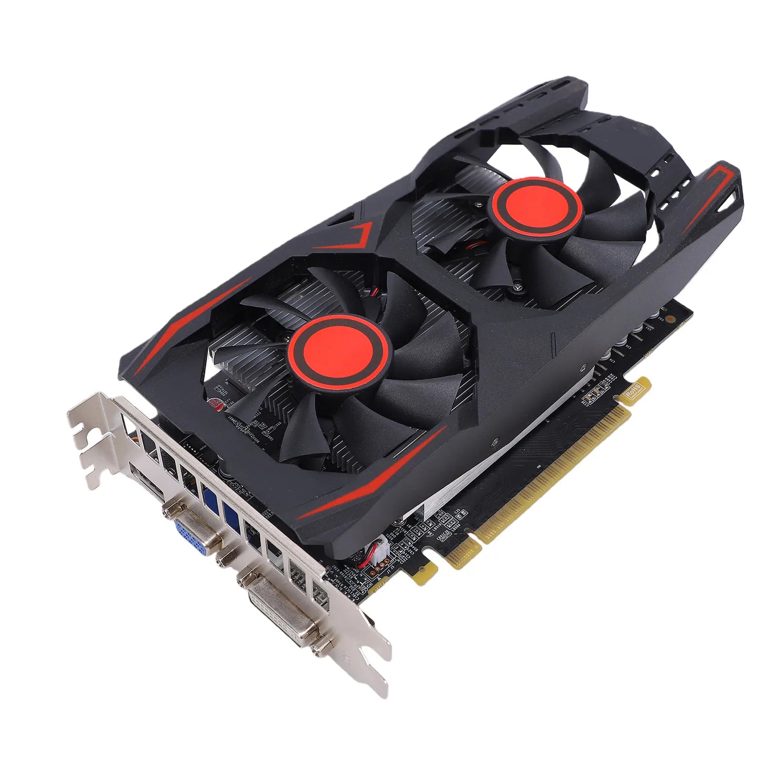 Graphics Card 6GB GDDR5 192BIT Double Fan PCIE 2.0 16X Slot Supports DVI VGA HD Multimedia Interface Gaming Video Card