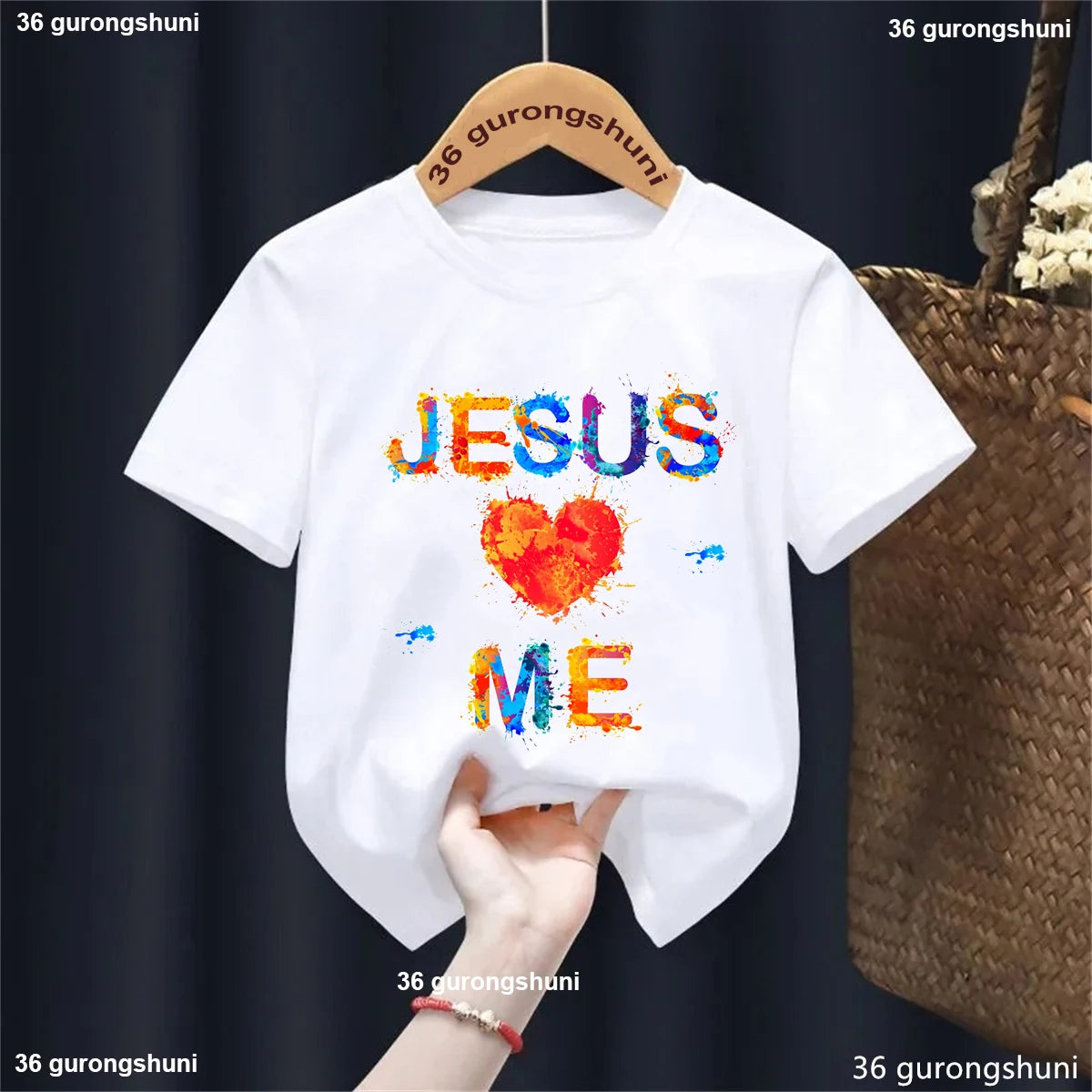 Newest Jesus Love Me Graphic Printed Tshirt Girls/Boys Cool 2-13 Years Kids Clothes Summer Fashion Short Sleeve T-Shirt Tops