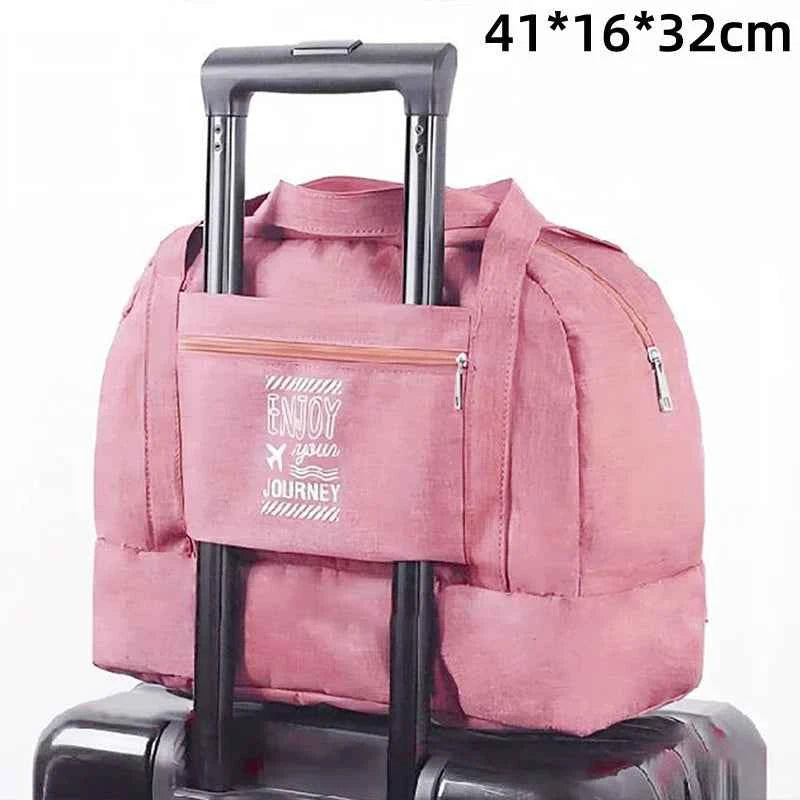 Fashion Folding Travel Bag Women Oxford Travel Weekend Overnight Bags Large Capacity Hand Luggage Tote Duffel Accessory Supplies