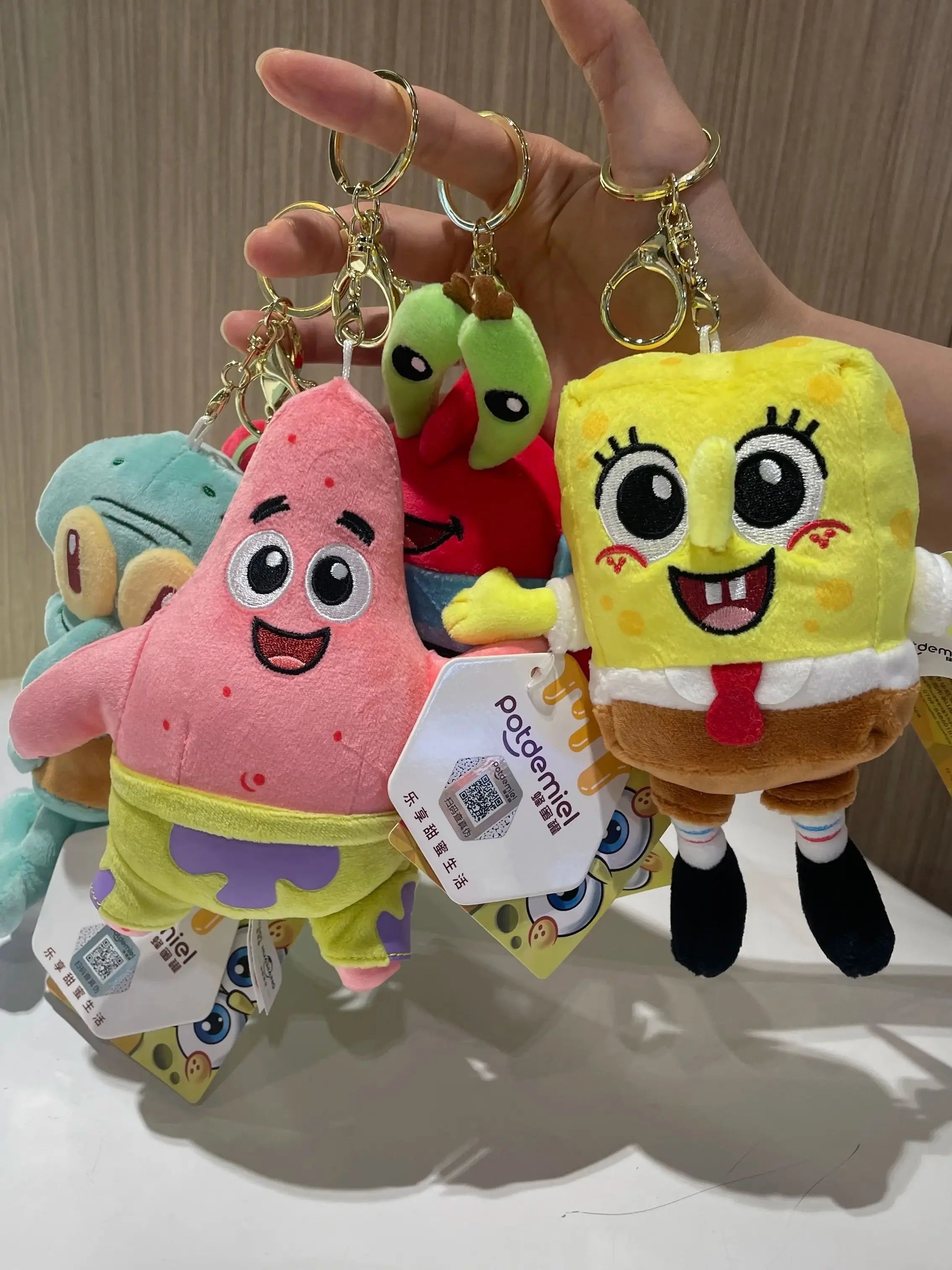 Genuine Anime Spongebob Squarepants Patrick Star Squidward Eugene H. Krabs Gary Kawaii Cartoon Stuffed Plush Toys Birthday Gift