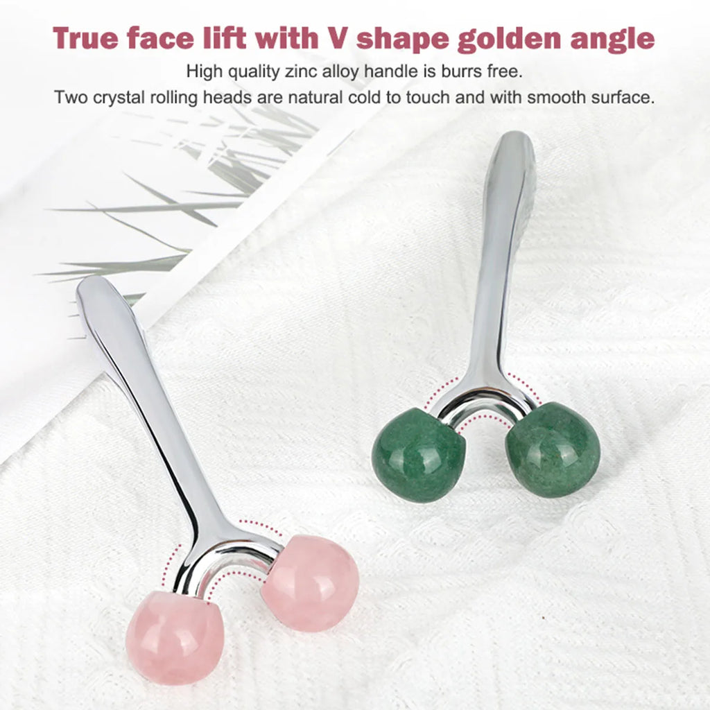 2in1 Manual 3D Face Roller Women Man Face Relax Massager Facial Massager Y Shape  Facial Roller Massager Eye Body Skin Care Tool