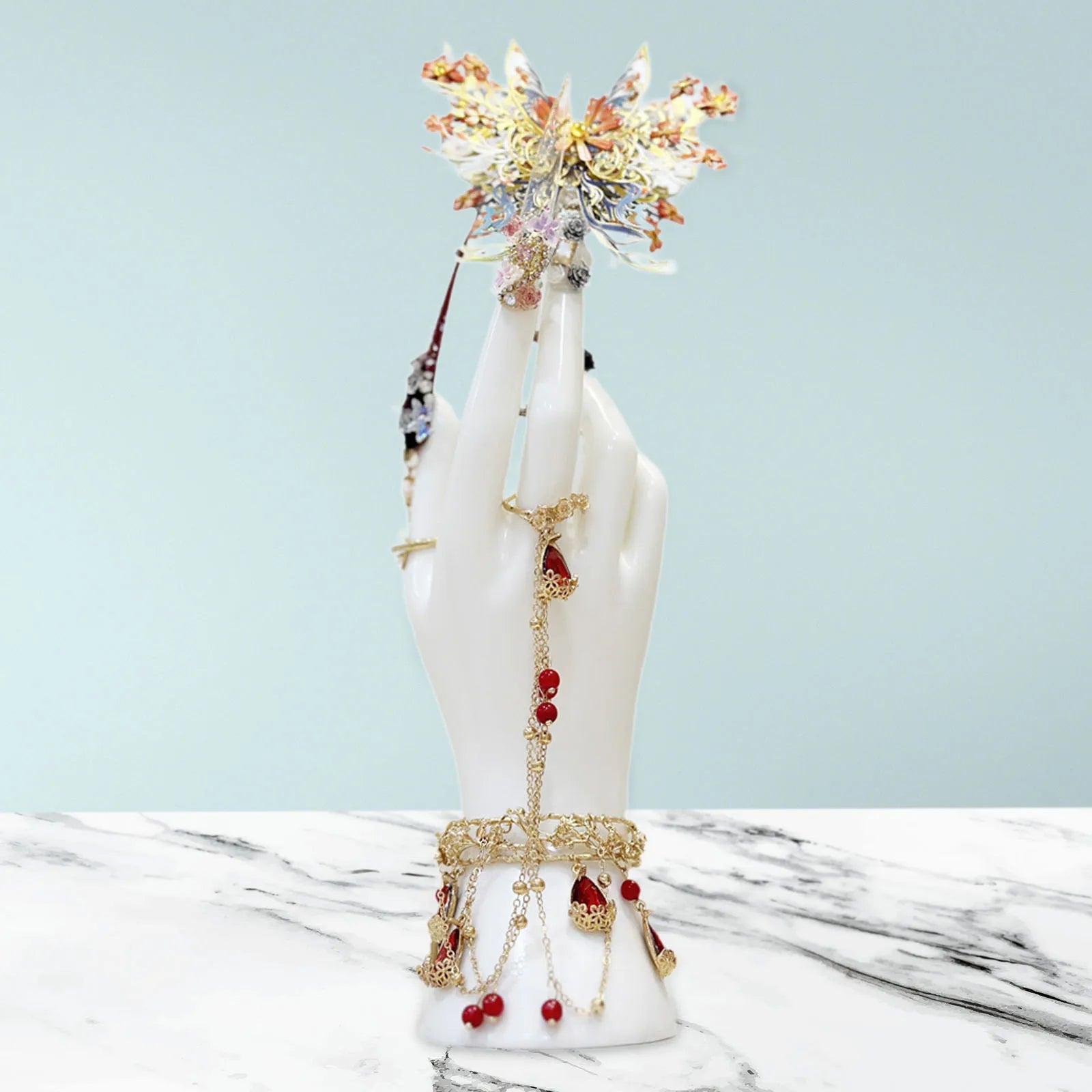 Women Mannequin Hand Model Jewelry Organizer Portable Dresser Desktop Shops Countertop Bracelet Bangle Necklace Display Stand