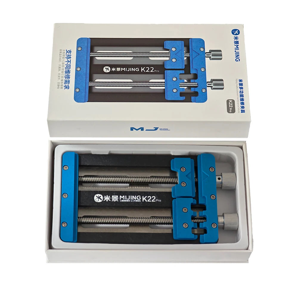 Mijing K22Pro Double Bearing Phone Repair Fixture for Phone Motherboard PCB IC Chip Soldering & Black Glue Removal Tool