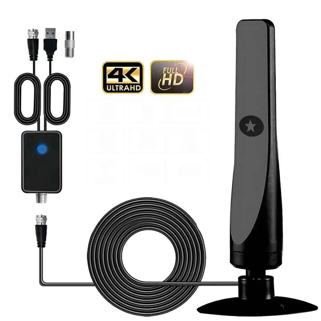 4K New Digital Tv Antenna Receiver Indoor and Outdoor High-Definition Digital Terrestrial Wave Hdtv Tv Antenna Supports Multiple National Tv Standards