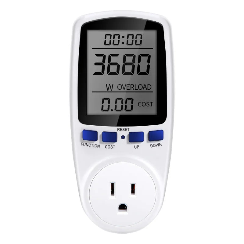 Digital Power Meter AC 220V LCD Wattmeter Socket Wattage Kwh Energy Meter EU UK US AU Plug Measuring Outlet Power Analyzer