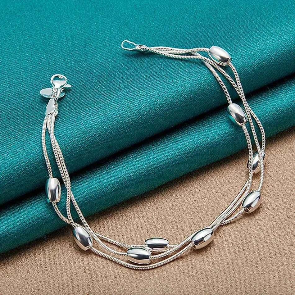 Silver color bracelet chain fashion design product beautiful Jewelry High quality Bracelet bead for women lady wedding