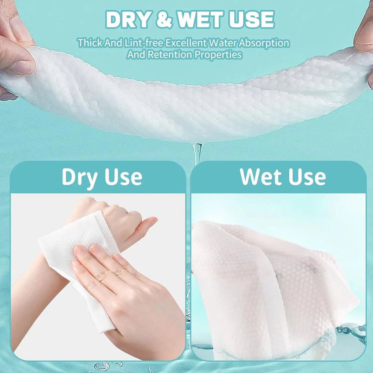 Disposable Cotton Facial Towels For Sensitive Skin