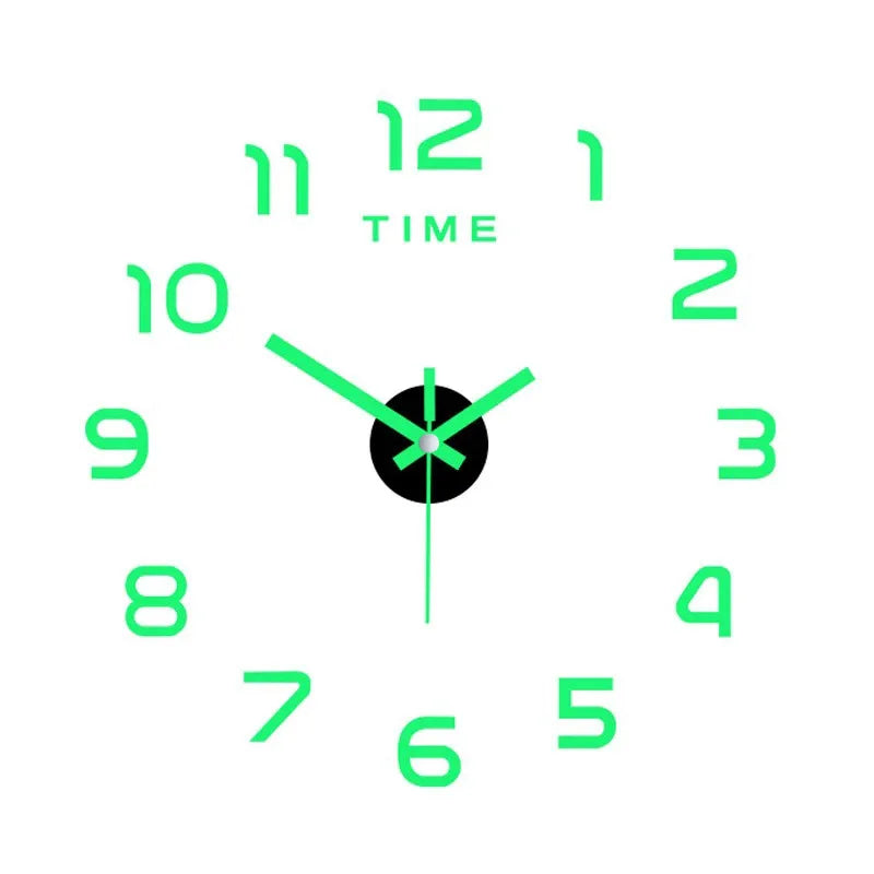 Luminous Wall Clock Digital Clock Wall Stickers Wall Clock For Living Room Home Decor Removable Modern Design Easy To Install