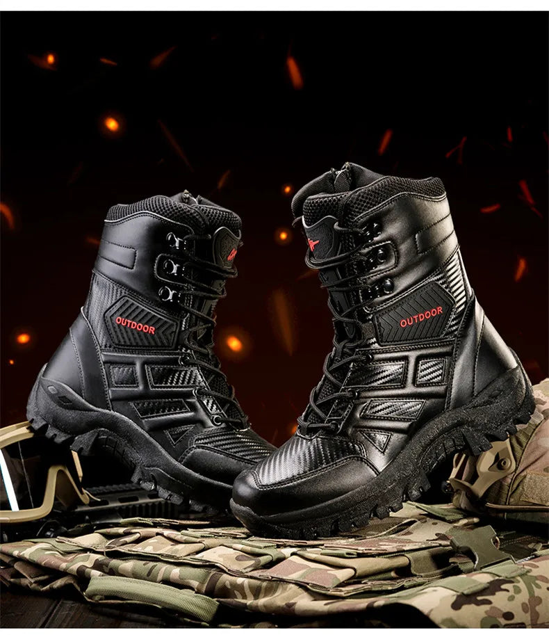 New Winter Men's Boots Outdoor Anti-Slip Men's Desert Boots Comfortable Autumn Men Work Ankle Boots High Top Motorcycle Boots