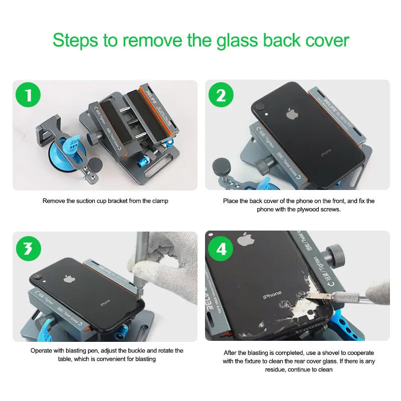 RELIFE RL-601SL Plus 2 in 1 Universal Mobile Phone Heating Free Screen Removal Separation Removal Mobile Phone Back Cover Clamp