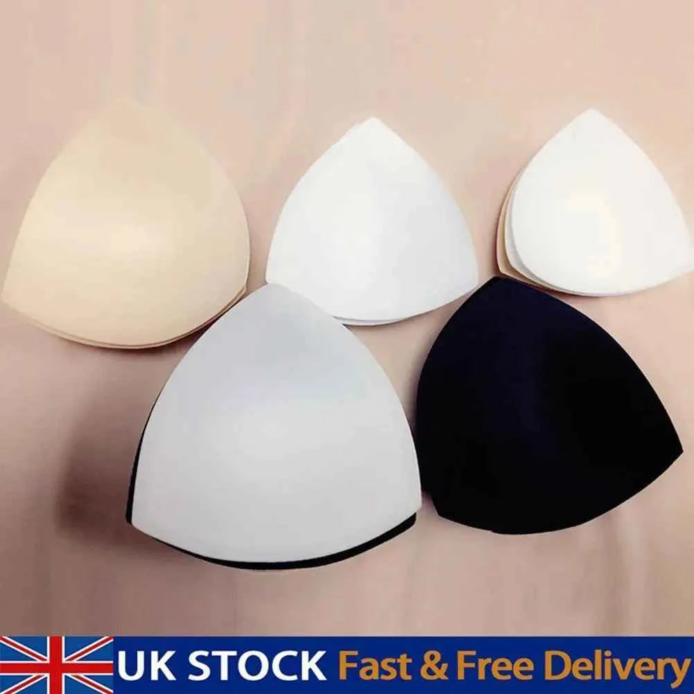 2Pcs Bikini Bra Pad Triangle Cups Chest Push Up Insert Foam Pads For Swimsuit Padding Accessories Removeable Enhancer Bra Pads