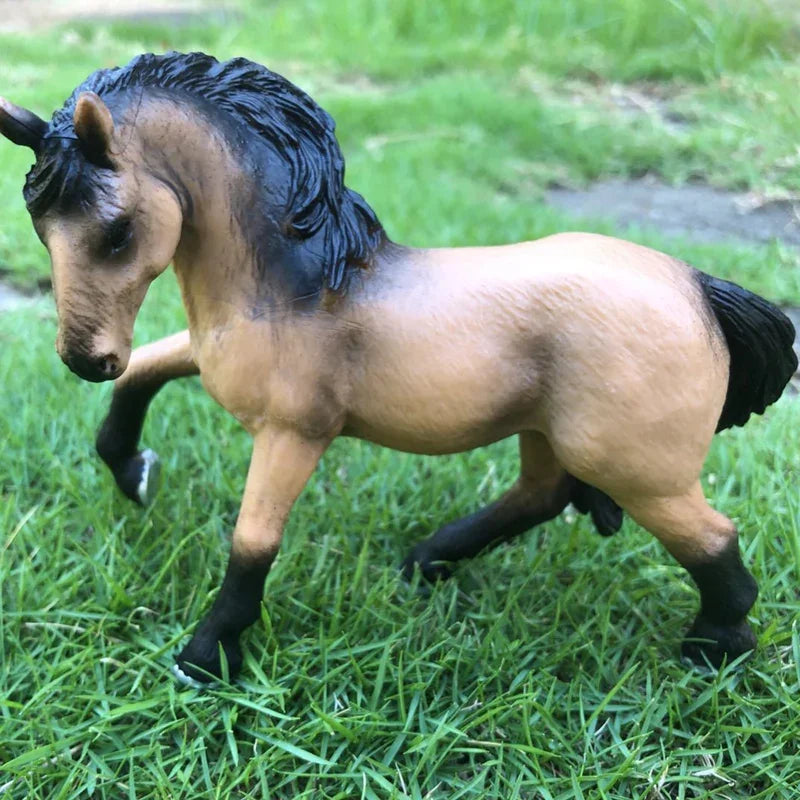 DIY Horse Race Model Horseman Farm Animal Figurines Action Ma Chang takes a shower Emulation Toys for Children Christmas Gift