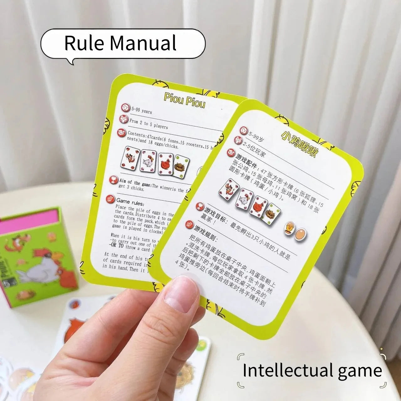 Chiu Chiu Chicken Board Game for Kids Ages 5-8, Family Card Party Game, Educational Intellectual Toy Gift