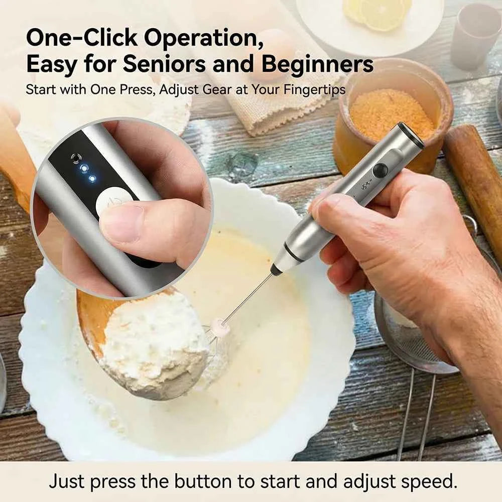 Portable Electric Milk Frothers Handheld Blender USB Mini Coffee Maker Whisk Mixer Cappuccino Cream Egg Beater Food Blender