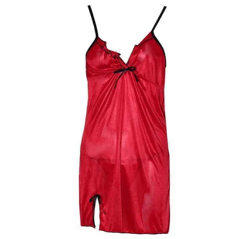 Women Sling Lace Sleepwear Female Sexy V Neck Nightdress Sexy Nightdress Lace-up Cutout Flower Silky Comfortable Sleepwear New
