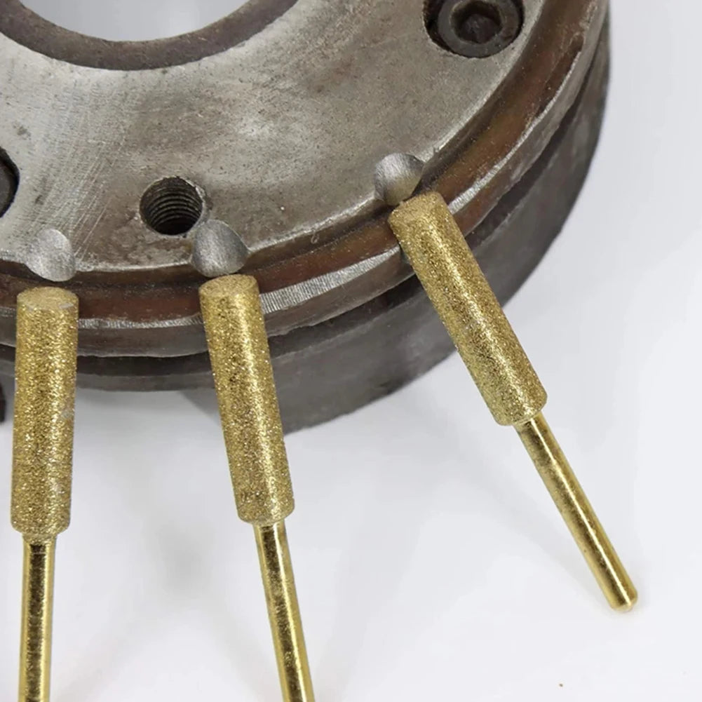 6pcs Chainsaw Sharpener 4/4.8/5.5mm Diamond Coated Cylindrical Burr Chain Saw Sharpening Grinding Head