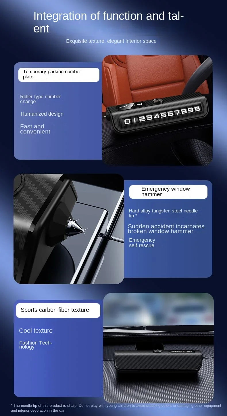Tijdelijke Parkeerwagen Nummer Voertuig Bewegende Auto Telefoonkaart Roller Bewegende Auto De Auto Gebroken Ramen Veilig Ontsnap