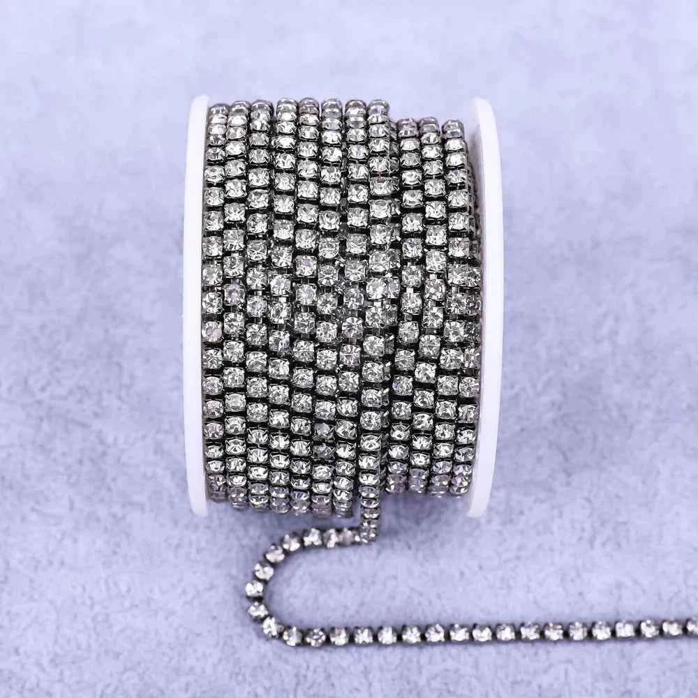 All Color Claw Chain Electrophoresi Rhinestones Trim Stone Gold Diamond Strass Decorative Applique Crystal Trimmings For Dresses