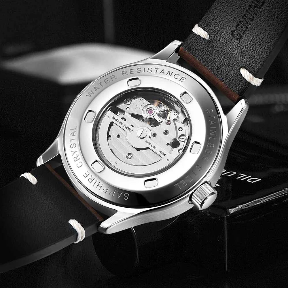 42mm Corgeut Sapphire miyota Watch Military Men Reloj Automatic Luxury Sport Design Clock Lume Leather Mechanical Wrist Watches