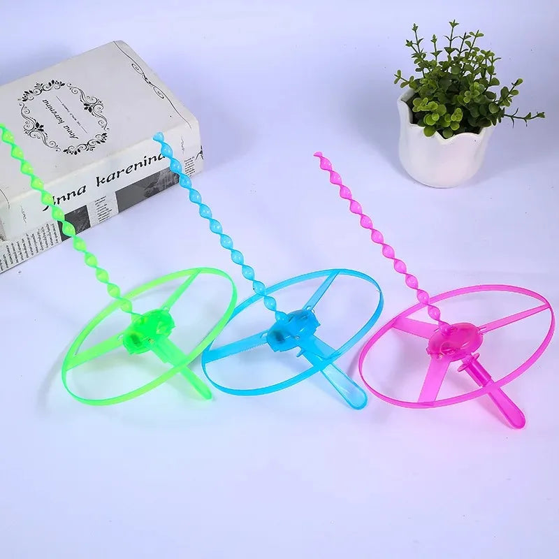 LED Luminous Bamboo Dragonfly Flying Saucers Outdoor Night Shooting Helicopters Flying Toys Kids Birthday Party Props Toy
